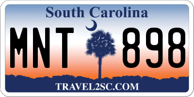 SC license plate MNT898