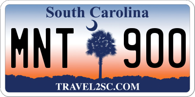 SC license plate MNT900