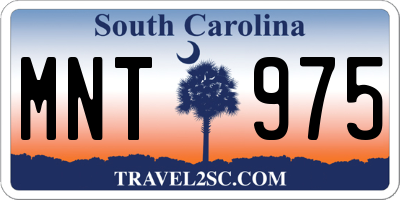 SC license plate MNT975