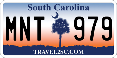 SC license plate MNT979