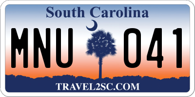 SC license plate MNU041
