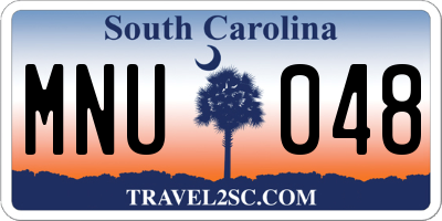 SC license plate MNU048
