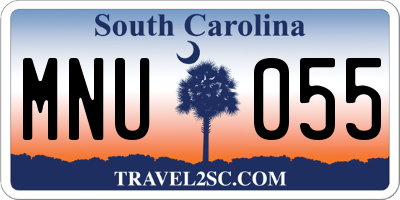 SC license plate MNU055