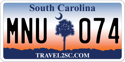 SC license plate MNU074