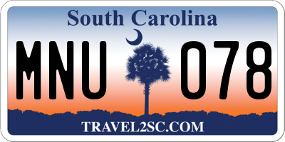 SC license plate MNU078