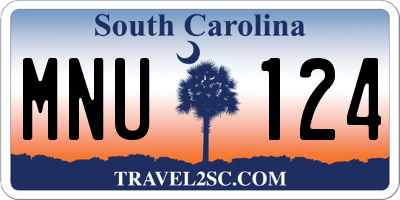 SC license plate MNU124