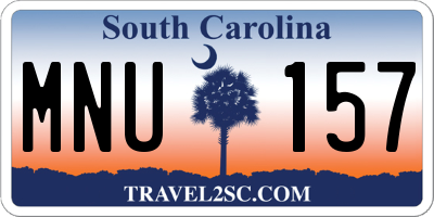 SC license plate MNU157