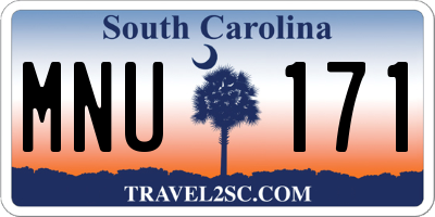 SC license plate MNU171