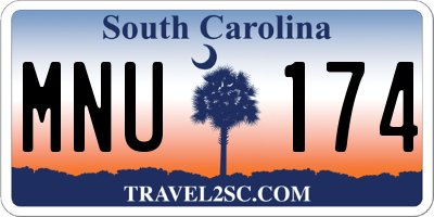 SC license plate MNU174