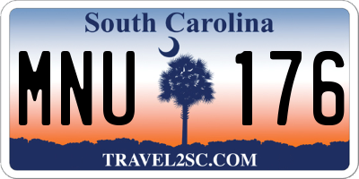 SC license plate MNU176