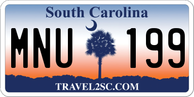 SC license plate MNU199
