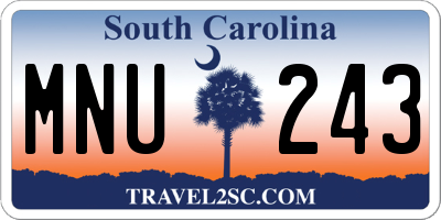 SC license plate MNU243