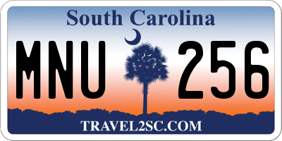SC license plate MNU256