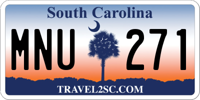 SC license plate MNU271