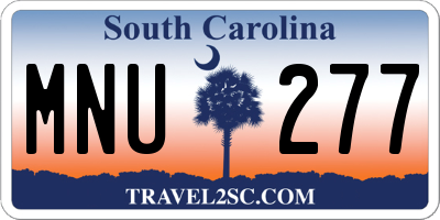 SC license plate MNU277