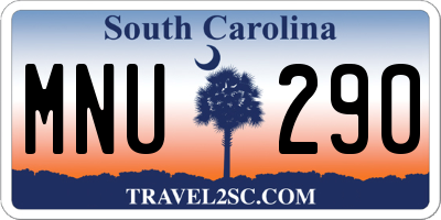 SC license plate MNU290