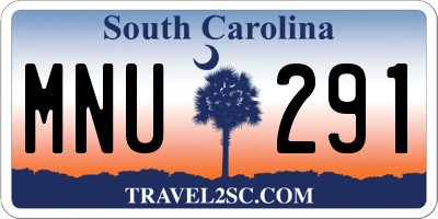 SC license plate MNU291