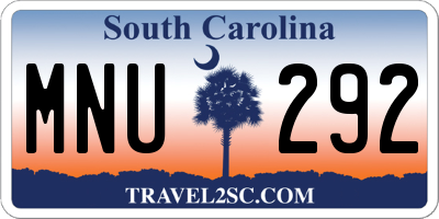 SC license plate MNU292