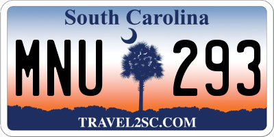 SC license plate MNU293