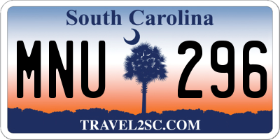 SC license plate MNU296