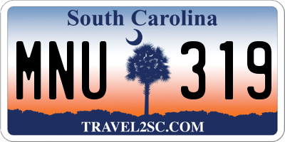 SC license plate MNU319