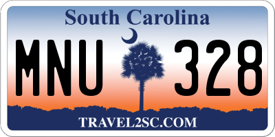 SC license plate MNU328