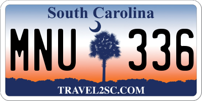 SC license plate MNU336