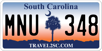 SC license plate MNU348
