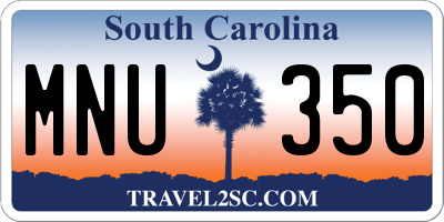 SC license plate MNU350