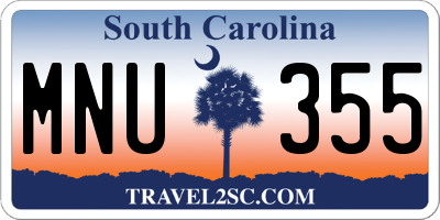 SC license plate MNU355