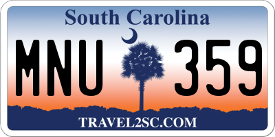 SC license plate MNU359