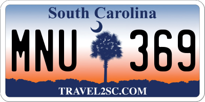 SC license plate MNU369