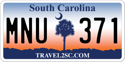 SC license plate MNU371