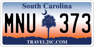SC license plate MNU373