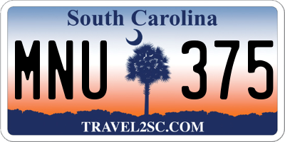 SC license plate MNU375