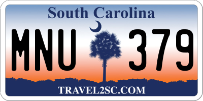 SC license plate MNU379