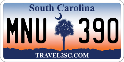 SC license plate MNU390