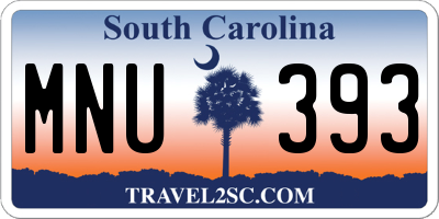 SC license plate MNU393
