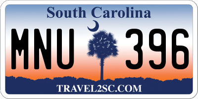SC license plate MNU396
