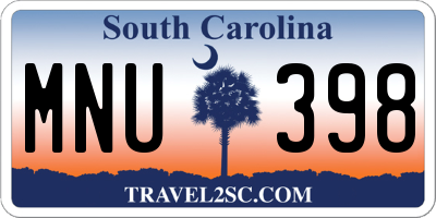 SC license plate MNU398