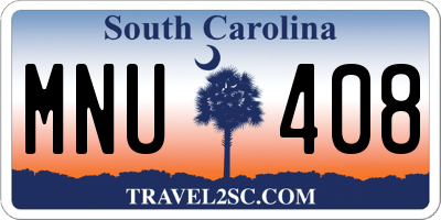 SC license plate MNU408
