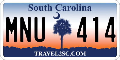 SC license plate MNU414