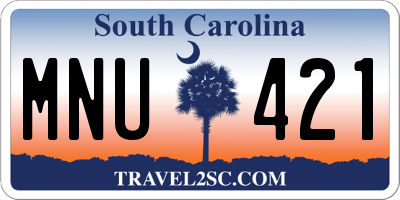 SC license plate MNU421