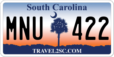 SC license plate MNU422