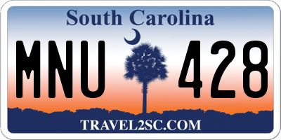 SC license plate MNU428