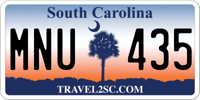 SC license plate MNU435