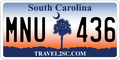 SC license plate MNU436