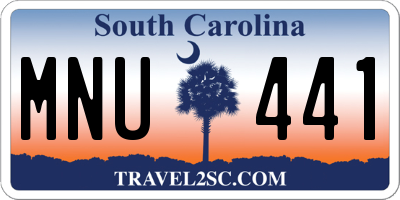 SC license plate MNU441