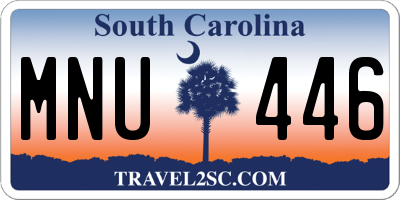 SC license plate MNU446