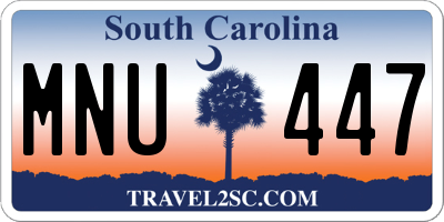 SC license plate MNU447